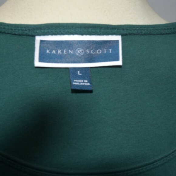 Karen Scott Scoop Neck Long Sleeve Tee - Picture 2 of 2